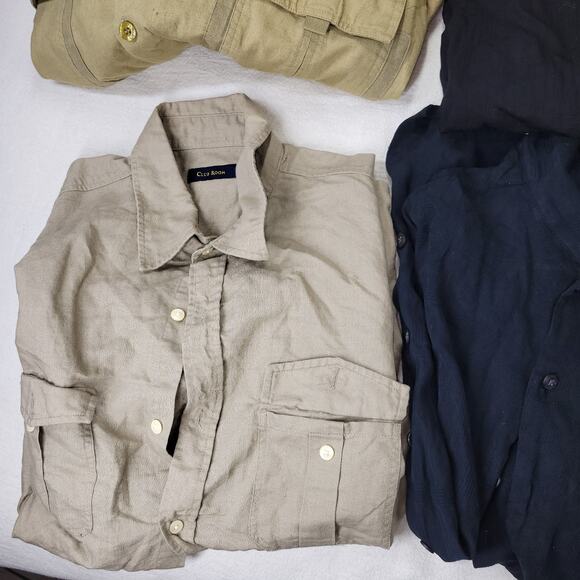 Vintage Hawaiian Shirt Mens Sz Large Lot of 6 Rayon Linen Silk NWT Y2k Summer - Picture 10 of 14